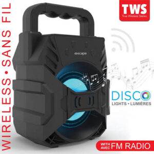 ESCAPE TWS Wireless LIGHT-UP speaker with FM Radio and Microphone